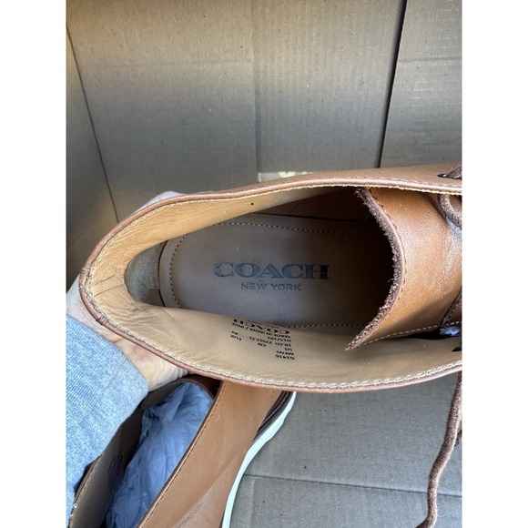 Coach G1416 Men's 10.5 Leather Chukka Boots Tan Brown Lace Up Casual Dress - Picture 10 of 13